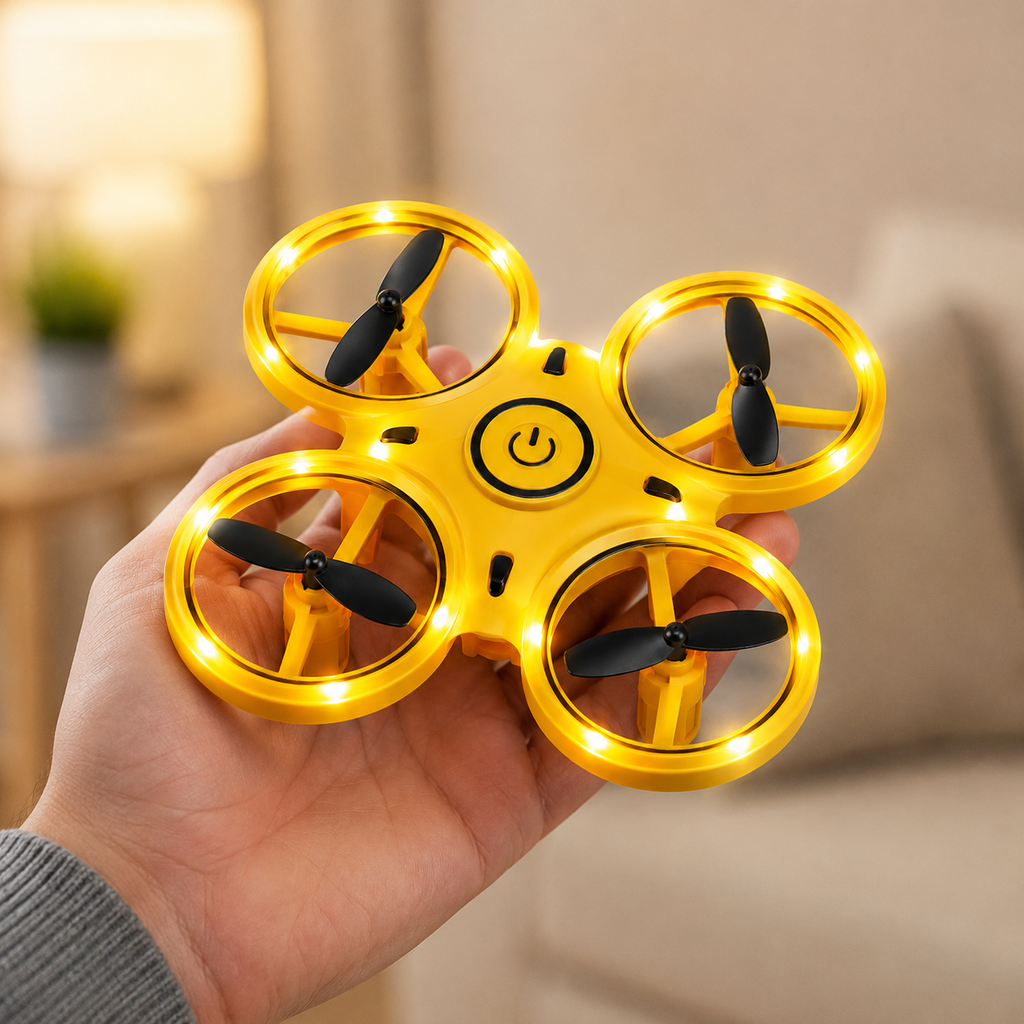 🚁 Dron de Mano con Luces LED - Diversión Sin Controles