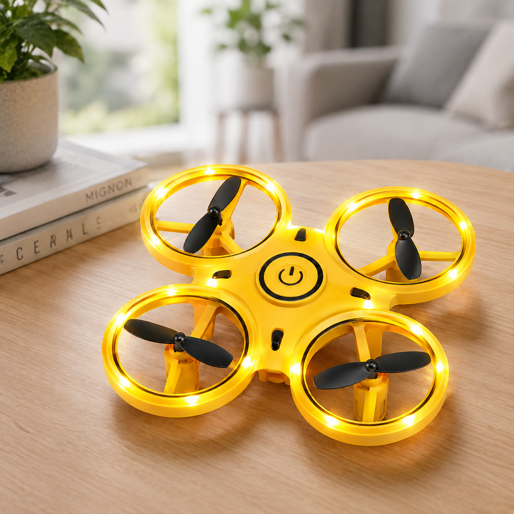 🚁 Dron de Mano con Luces LED - Diversión Sin Controles